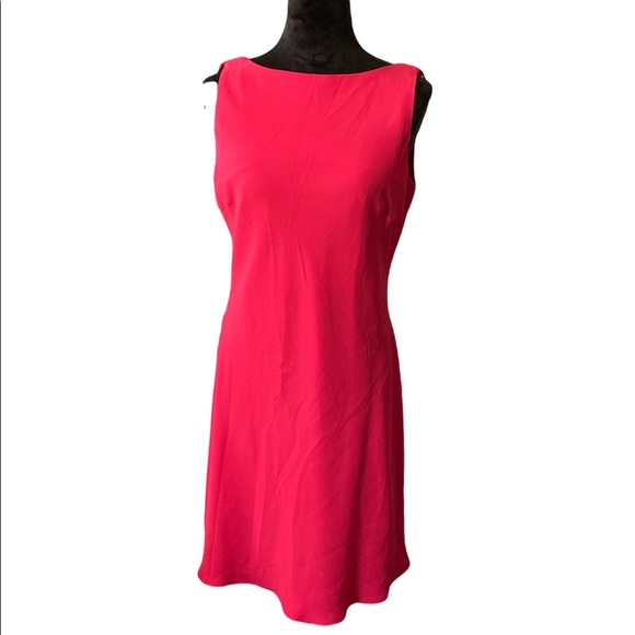 *SOLD*Evan Picone Red Drape Back Dress - Picture 7 of 7
